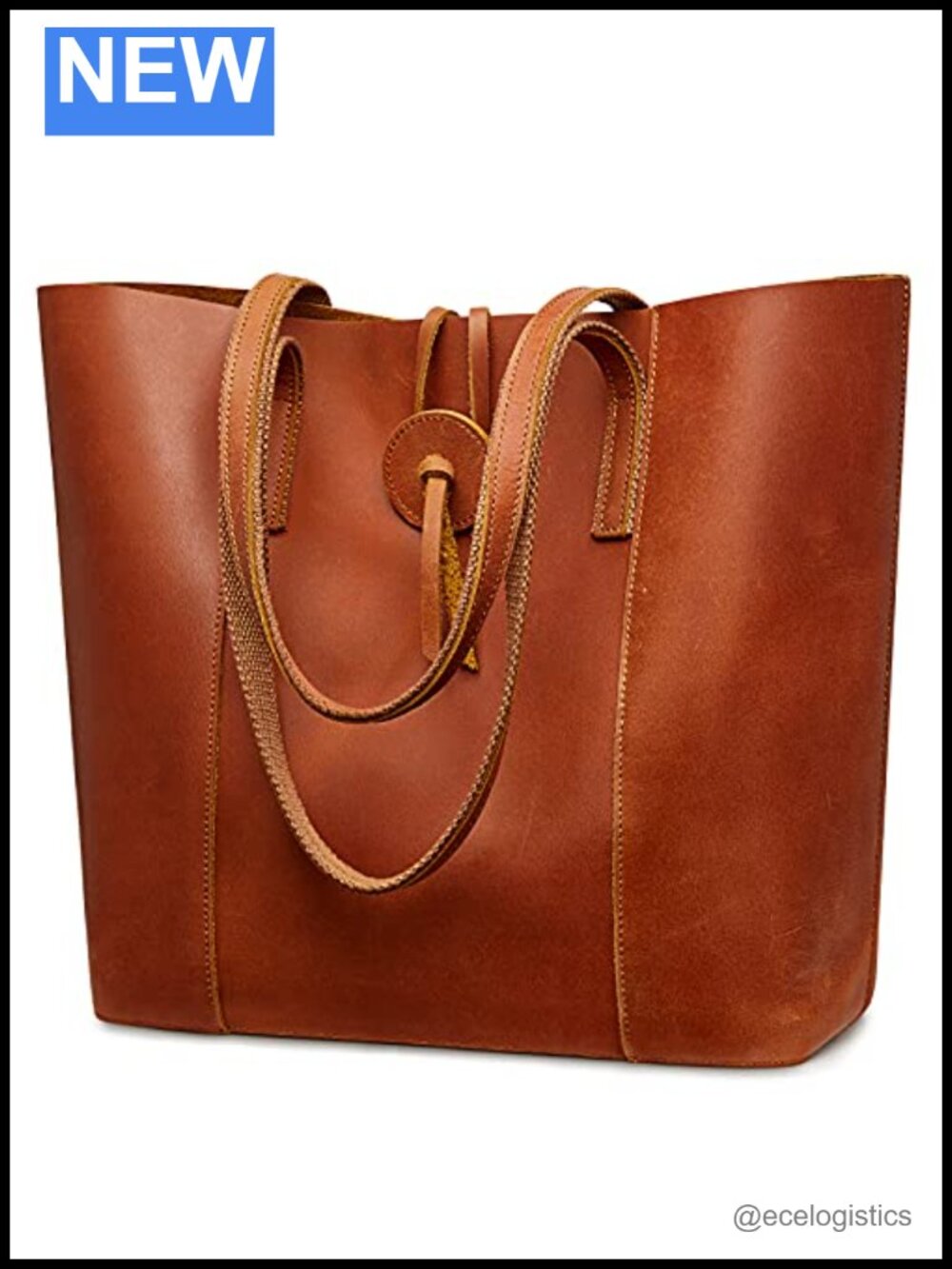 Vintage Genuine Leather Tote Bag Large Shoulder Purse